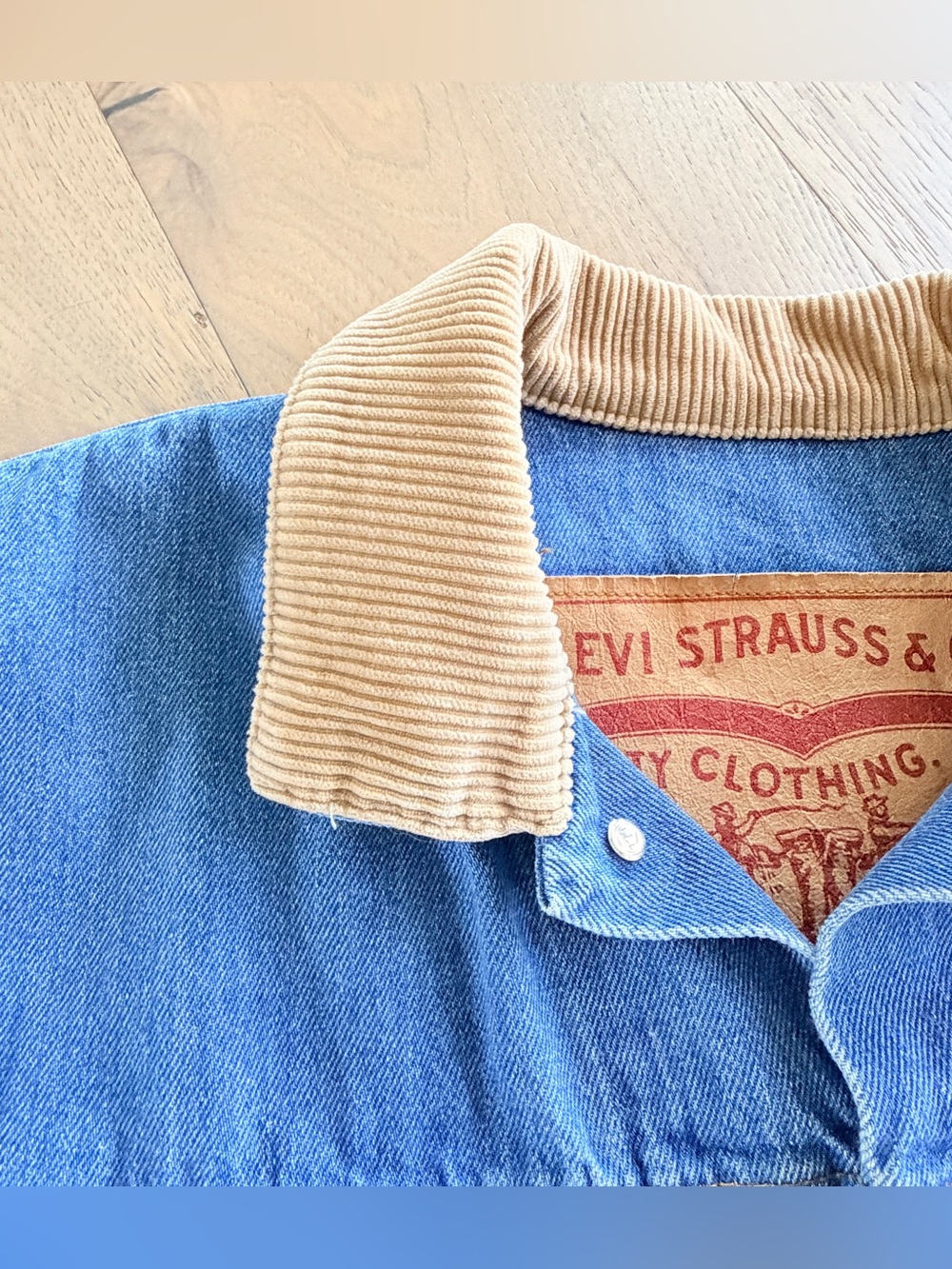 Vintage 80s Levi’s Long Denim Duster Long Coat Western Ranch Chore Jacket Ranch - Picture 5 of 15